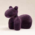 Deep Purple Sculptural Animal Lounge Chair - Image 2