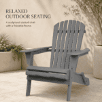 Foldable Adirondack Outdoor Chair with Wide Armrests - Image 2