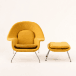 Custom Bouclé Lounge Chair and Ottoman Set - Image 2