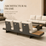 Modular Aluminum Outdoor Lounge Set with Adjustable Seating - Image 3
