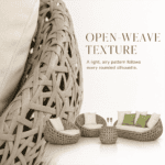 Sculptural Open-Weave Outdoor Lounge Set - Image 4