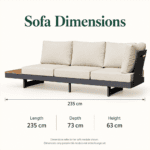 Modular Aluminum Outdoor Lounge Set with Adjustable Seating - Image 2