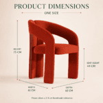 Sculptural Wraparound Bouclé Dining Chair - Image 4