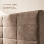 Asymmetric Layered Upholstered Platform Bed - Image 4
