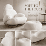 Plush Rocking Lounge Chair and Ottoman Set - Image 4