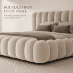 Sculptural Channel Wraparound Upholstered Bed - Image 4