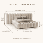 Sculptural Channel Wraparound Upholstered Bed - Image 2