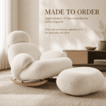 Plush Rocking Lounge Chair and Ottoman Set - Image 2