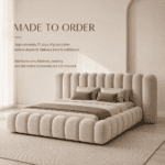 Sculptural Channel Wraparound Upholstered Bed - Image 3