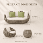 Sculptural Open-Weave Outdoor Lounge Set - Image 2