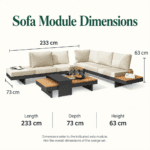 Modular Aluminum Outdoor Lounge Set with Adjustable Seating - Image 4