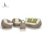 Sculptural Open-Weave Outdoor Lounge Set