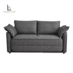 Dark Grey Convertible Pull-Out Sofa Bed