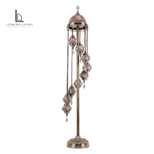 Nine-Light Turkish Mosaic Floor Lamp