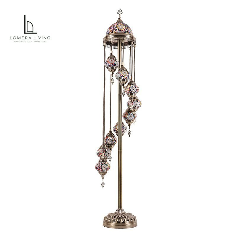 O1CN01BIqQk51dYB15RC63N_!!2219353747-0-cib Nine-Light Turkish Mosaic Floor Lamp - Image 1