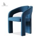 Sculptural Wraparound Bouclé Dining Chair
