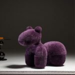 Deep Purple Sculptural Animal Lounge Chair - Image 4