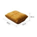 Modular Corduroy Lounge Chair and Footstool Set - Image 3