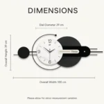 Sculptural Geometric Wall Clock - Image 2