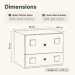 Modular Cherry Wood Side Cabinet - Image 3