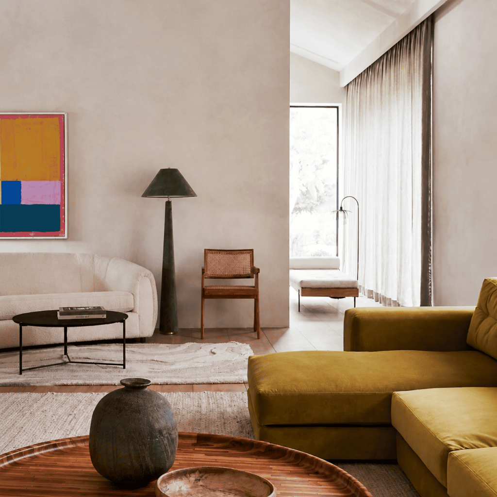 sculptural-tapered-green-floor-lamp-living-room-2
