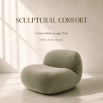 Sculptural Velvet Lounge Chair - Image 2