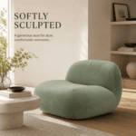 Sculptural Velvet Lounge Chair - Image 3