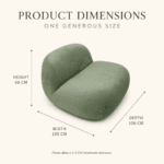 Sculptural Velvet Lounge Chair - Image 4