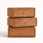 Three-Tier Rotating Wood Nightstand - Image 4