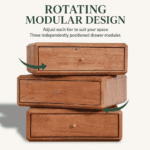 Three-Tier Rotating Wood Nightstand - Image 3