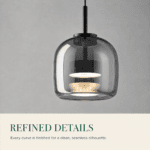 3-Light Glass Cluster Pendant with Warm LED - Image 3