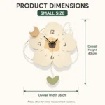 Illuminated Flower Pendulum Wall Clock - Image 2