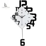 Modern Geometric Pendulum Wall Clock