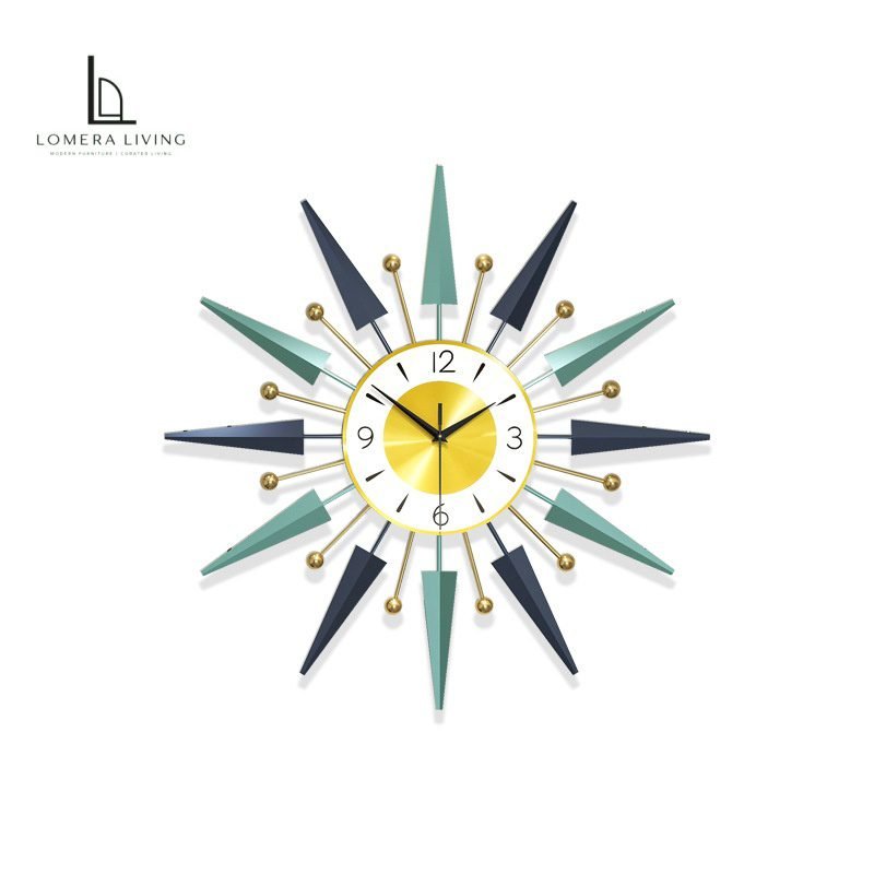 O1CN01ydL6Lg1o3ucxohTX4_!!2108765170-0-cib Multicolour Mid-Century Starburst Wall Clock - Image 1