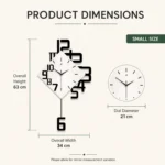 Modern Geometric Pendulum Wall Clock - Image 2