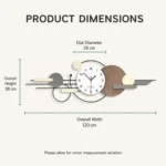 Modern Horizontal Circles Wall Clock - Image 2