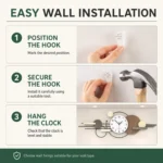 Modern Horizontal Circles Wall Clock - Image 3