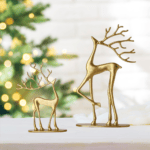 Metal Christmas Reindeer Figurines — Set of 2 - Image 3