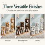 360° Rotating Rubberwood Bookshelf - Image 3