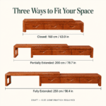 Extendable Wood TV Stand with 3 Drawers - Image 3